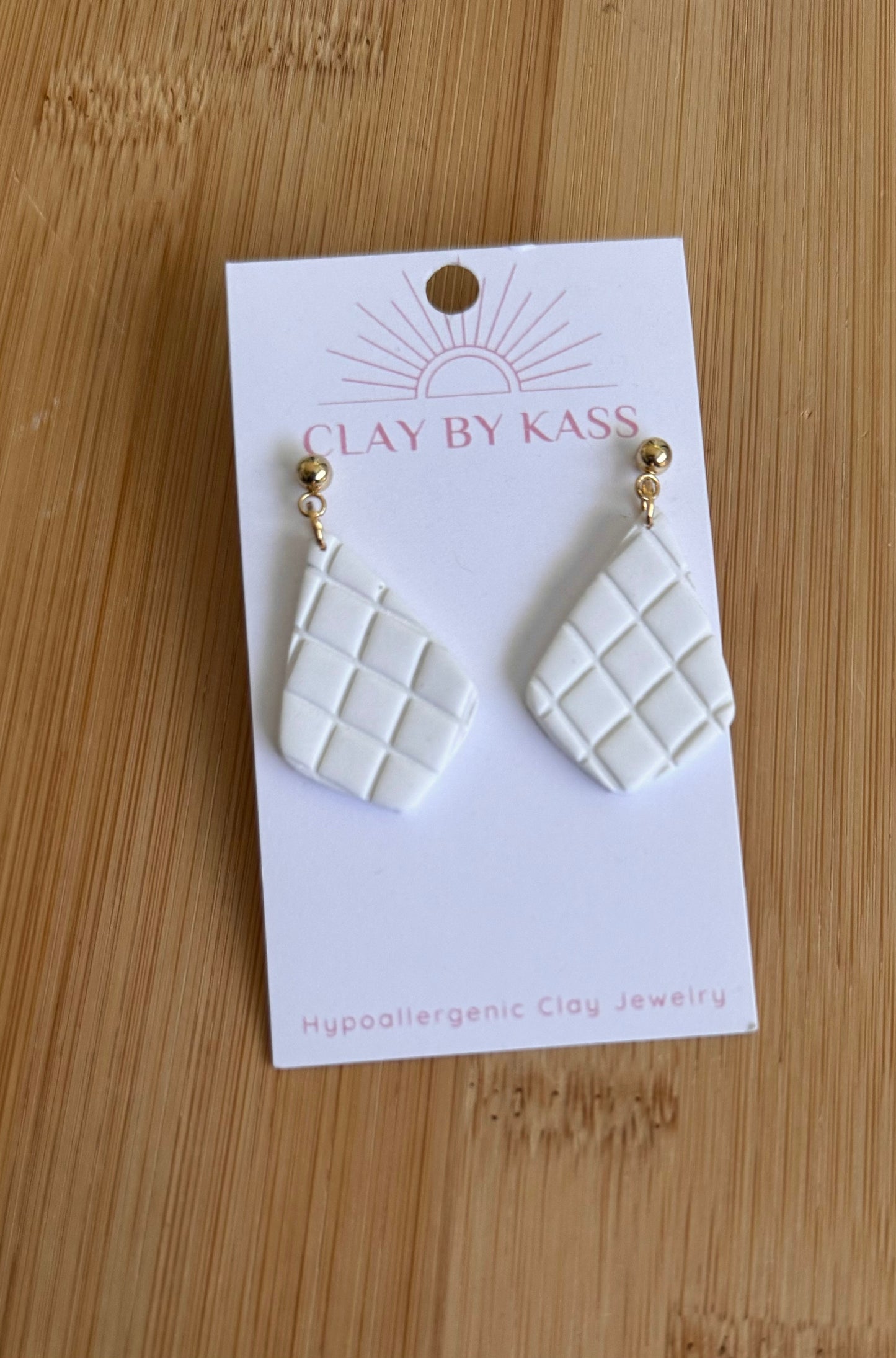 White Checkered Teardrops