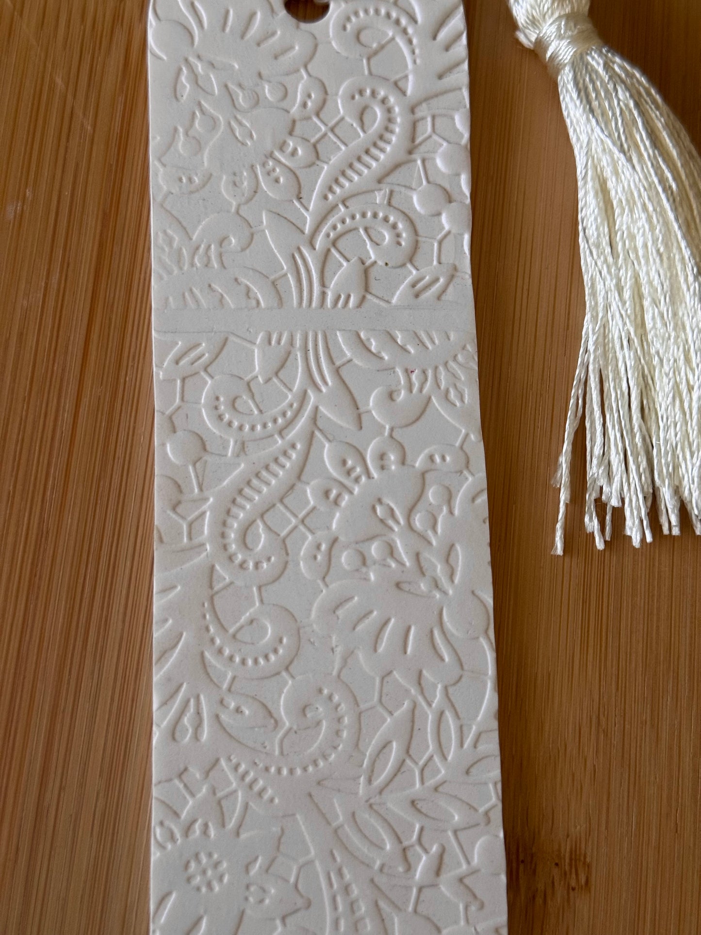 Large Lace Imprinted Bookmark