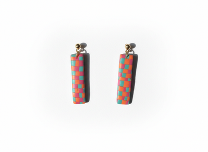 Checkered Spring Earrings