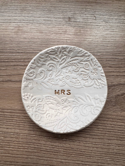 Custom Bride Ring Dish